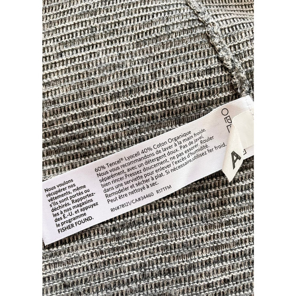 Eileen Fisher Collar Open Front Cardigan Size M (blazer cotton sweater knit) - Picture 4 of 4